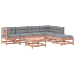 Vidaxl - Salon de jardin 7 pcs avec coussins bois massif douglas