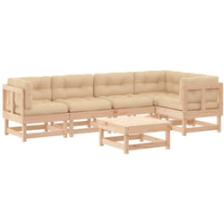 Vidaxl - Salon de jardin 6 pcs avec coussins bois massif