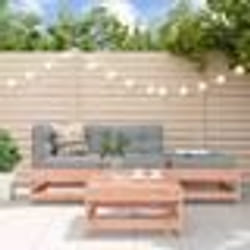 vidaXL Salon de jardin 4 pcs avec coussins bois massif douglas