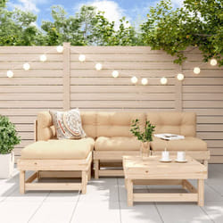 Vidaxl - Salon de jardin 5 pcs avec coussins bois massif
