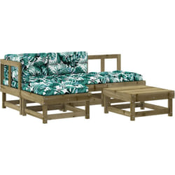 Vidaxl - Salon de jardin 5 pcs avec coussins bois de pin imprégné