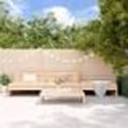 vidaXL Salon de jardin 4 pcs avec coussins bois massif