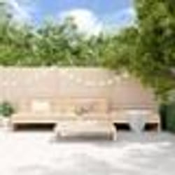 vidaXL Salon de jardin 4 pcs avec coussins bois massif