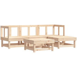 Salon De Jardin 5 Pcs Bois Massif De Pin Vidaxl