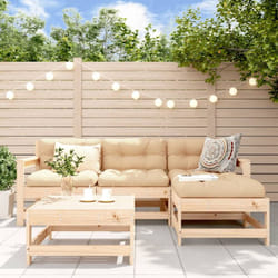 Vidaxl Salon De Jardin 5 Pcs Bois Massif De Pin