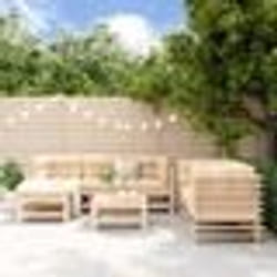 vidaXL Salon de jardin 7 pcs Bois de pin massif