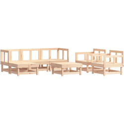 Salon De Jardin 7 Pcs Bois De Pin Massif Vidaxl