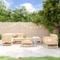 Salon De Jardin 8 Pcs Bois De Pin Massif Vidaxl