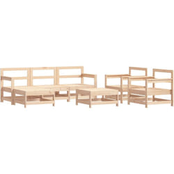 Salon De Jardin 7 Pcs Bois De Pin Massif Vidaxl