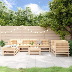 Vidaxl - Salon de jardin 9 pcs Bois de pin massif
