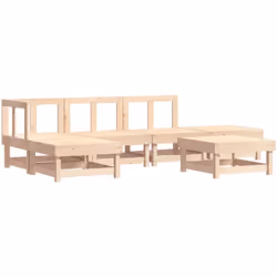 Ce salon de jardin en bois, qui se démarque par son design à lattes, sera un excellent supplément à votre jardin, patio ou te ...