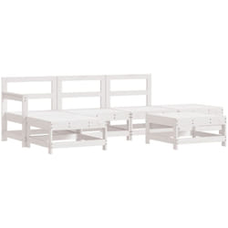 Vidaxl - Salon de jardin 6 pcs Blanc Bois de pin massif