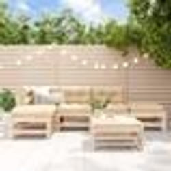 vidaXL Salon de jardin 6 pcs Bois de pin massif