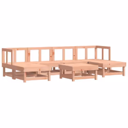 Ce salon de jardin en bois, qui se démarque par son design à lattes, sera un excellent supplément à votre jardin, patio ou te ...