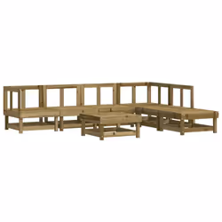 Ce salon de jardin en bois, qui se démarque par son design à lattes, sera un excellent supplément à votre jardin, patio ou te ...