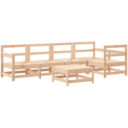 Salon De Jardin 6 Pcs Bois De Pin Massif Vidaxl