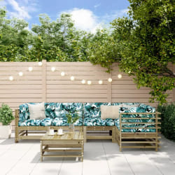 vidaXL Salon de jardin 6 pcs bois de pin imprégné