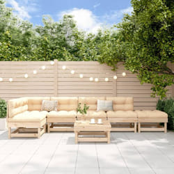 Vidaxl - Salon de jardin 7 pcs Bois de pin massif