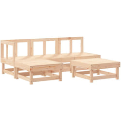 Salon de jardin 5 pcs bois massif de pin vidaXL