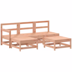 Ce salon de jardin en bois, qui se démarque par son design à lattes, sera un excellent supplément à votre jardin, patio ou te ...