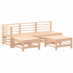 Ce salon de jardin en bois, qui se démarque par son design à lattes, sera un excellent supplément à votre jardin, patio ou te ...