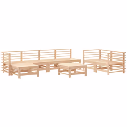 Ce salon de jardin en bois, qui se démarque par son design à lattes, sera un excellent supplément à votre jardin, patio ou te ...