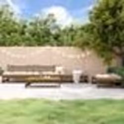 vidaXL Salon de jardin 5 pcs marron miel bois de pin massif