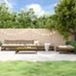 vidaXL Salon de jardin 5 pcs marron miel bois de pin massif