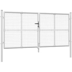 Vidaxl - Portal de jardin maille argenté 300x175 cm acier galvanisé