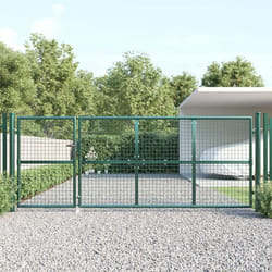 vidaXL Portail en Maille de Jardin Portillon de Patio Barrière de Sécurité Porte dExtérieure Terrasse Vert 350x175 cm 154534