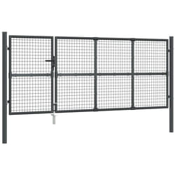 Vidaxl - Portal de jardin maille anthracite 350x175 cm acier galvanisé