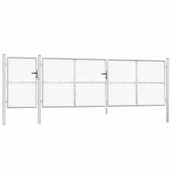 vidaXL Portal de jardin maille argenté 500x175 cm acier galvanisé