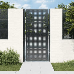 VIDAXL Portail de jardin anthracite 105x225 cm acier