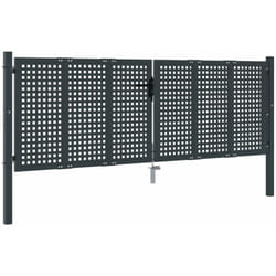 Portail de jardin anthracite 300 x 150 cm acier Vidaxl