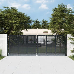 vidaXL Portail de jardin Anthracite 300x100 cm Acier 154566