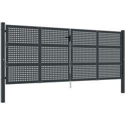 Vidaxl - Portail de jardin anthracite 400x125 cm acier