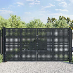 Vidaxl - Portail de jardin anthracite 400x175 cm acier