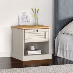 VidaXL 353155 Table de nuit et table de chevet Blanc