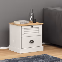 VidaXL 353158 Table de nuit et table de chevet Blanc