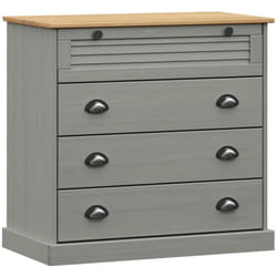 Vidaxl - Commode vigo gris 80x40x76 cm bois massif de pin