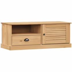 Ce meuble TV en bois avec un grand espace de rangement est un complément pratique et attrayant pour votre salon ou votre cham ...