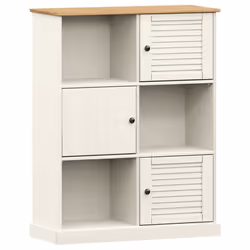 VidaXL 353182, Blanc, Bois, Bois, Métal, Bois de pin, Bois, 900 mm, 350 mm