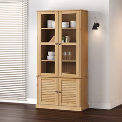 Cette vitrine en bois offre une solution idéale pour organiser vos collections et ajoutera une touche de charme rustique à vo ...