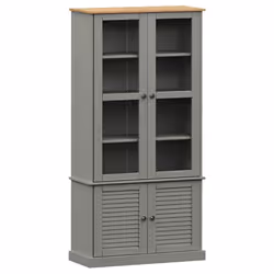 VidaXL 353195, Gris, Bois, Bois, Métal, Bois de pin, Bois, 850 mm, 350 mm