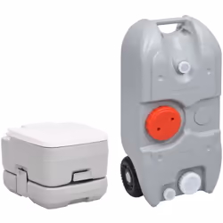 Avec sa conception légère et compacte, cet ensemble de toilettes et de réservoir d'eau de camping portable est parfait pour l ...