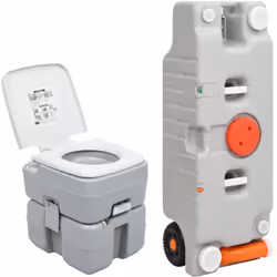 Avec sa conception légère et compacte, cet ensemble de toilettes et de réservoir d'eau de camping portable est parfait pour l ...