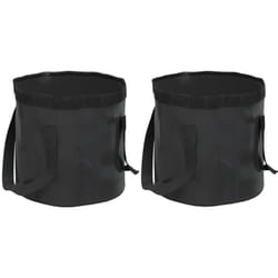 Seaux pliables 2 pcs noir 20 l pvc Vidaxl