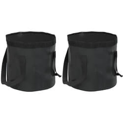 Vidaxl - Seaux pliables 2 pcs noir 30 l pvc