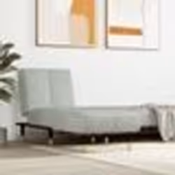 vidaXL Chaise longue gris clair velours