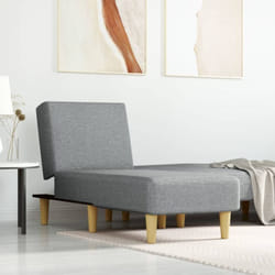 Vidaxl - Chaise longue gris clair tissu